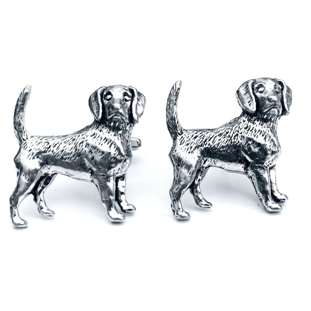 Beagle Cufflinks — Handcrafted English Pewter